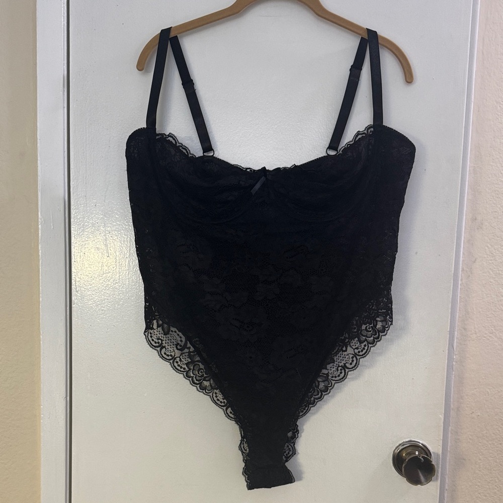 Elegant Black Lace Bodysuit